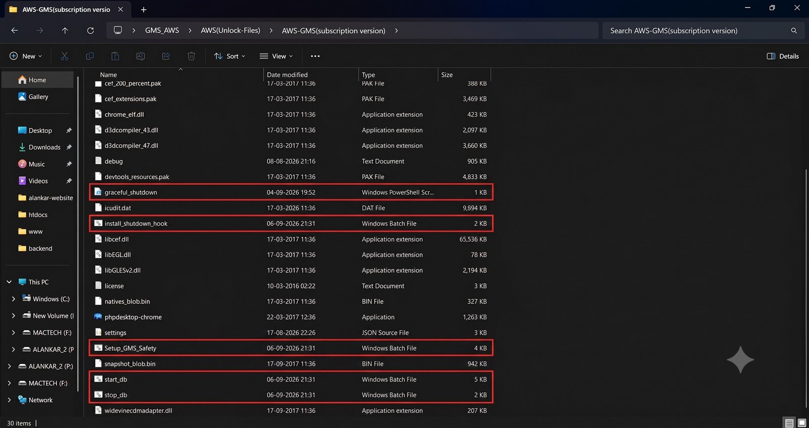 Girvi Management System — install_shutdown_hook and setup_GMS_safety files, run as administrator during first-time setup